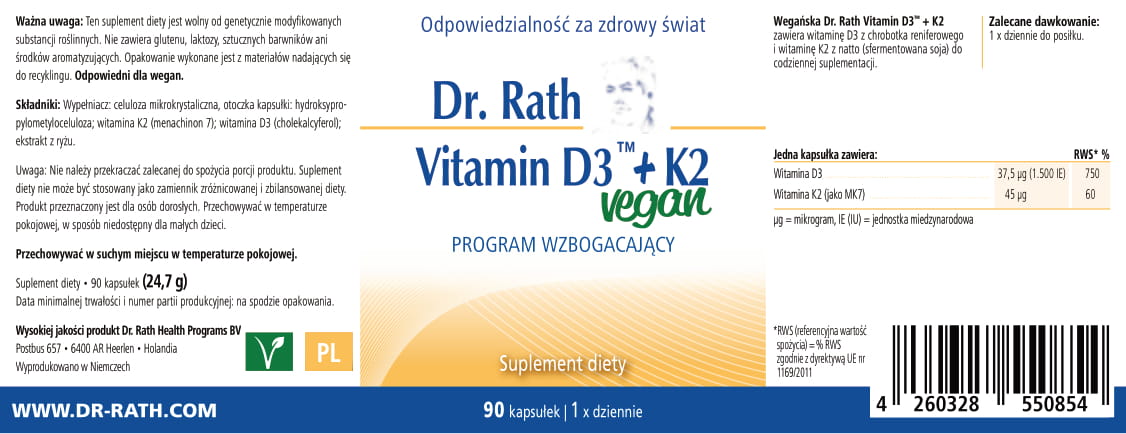 044 PL Vitamin D3 K2 Etykieta produktu 1